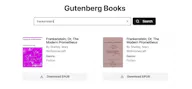 Gutenberg Books EPUB Search