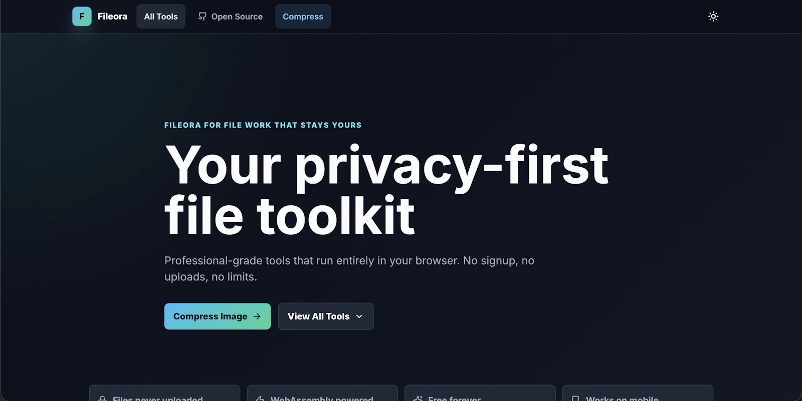 Fileora — Free Online File Tools screenshot 1