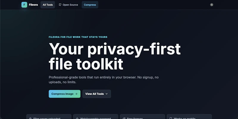 Fileora — Free Online File Tools screenshot 1