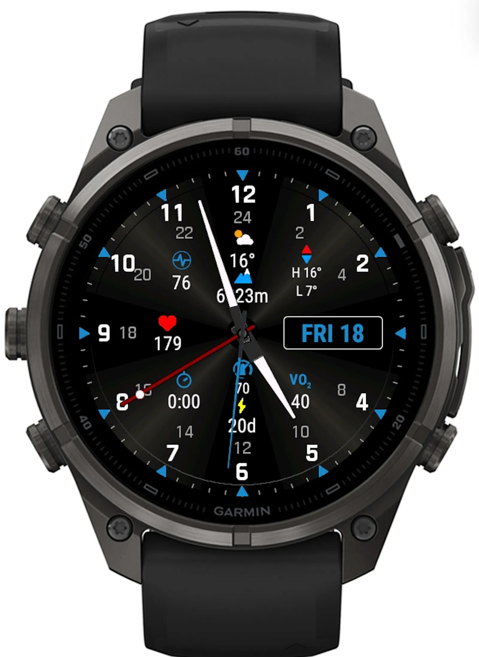 GMT Pilot Dual Time Tactical Watch Face screenshot 3