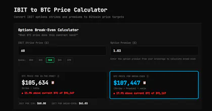 IBIT to BTC Price Calculator gallery image