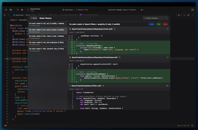 Gitwyn — Git for Xcode screenshot 3