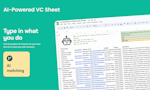 AI-Powered VC Sheet image