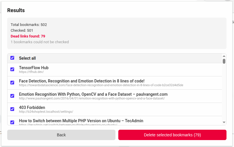 Bookmark Cleaner gallery image