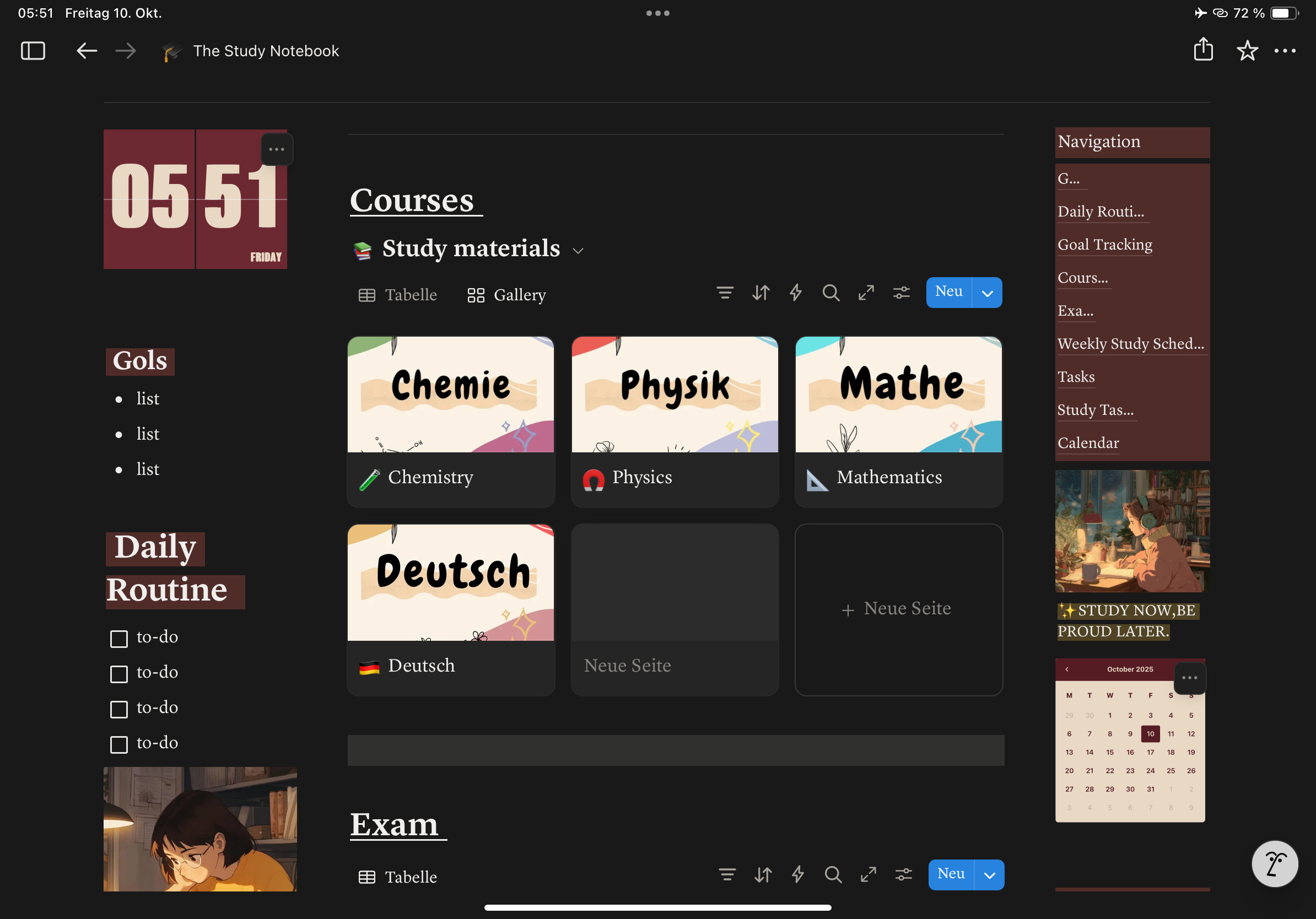Notion Study &Organization Template 2026 - Screenshot 2 showing product features and functionality