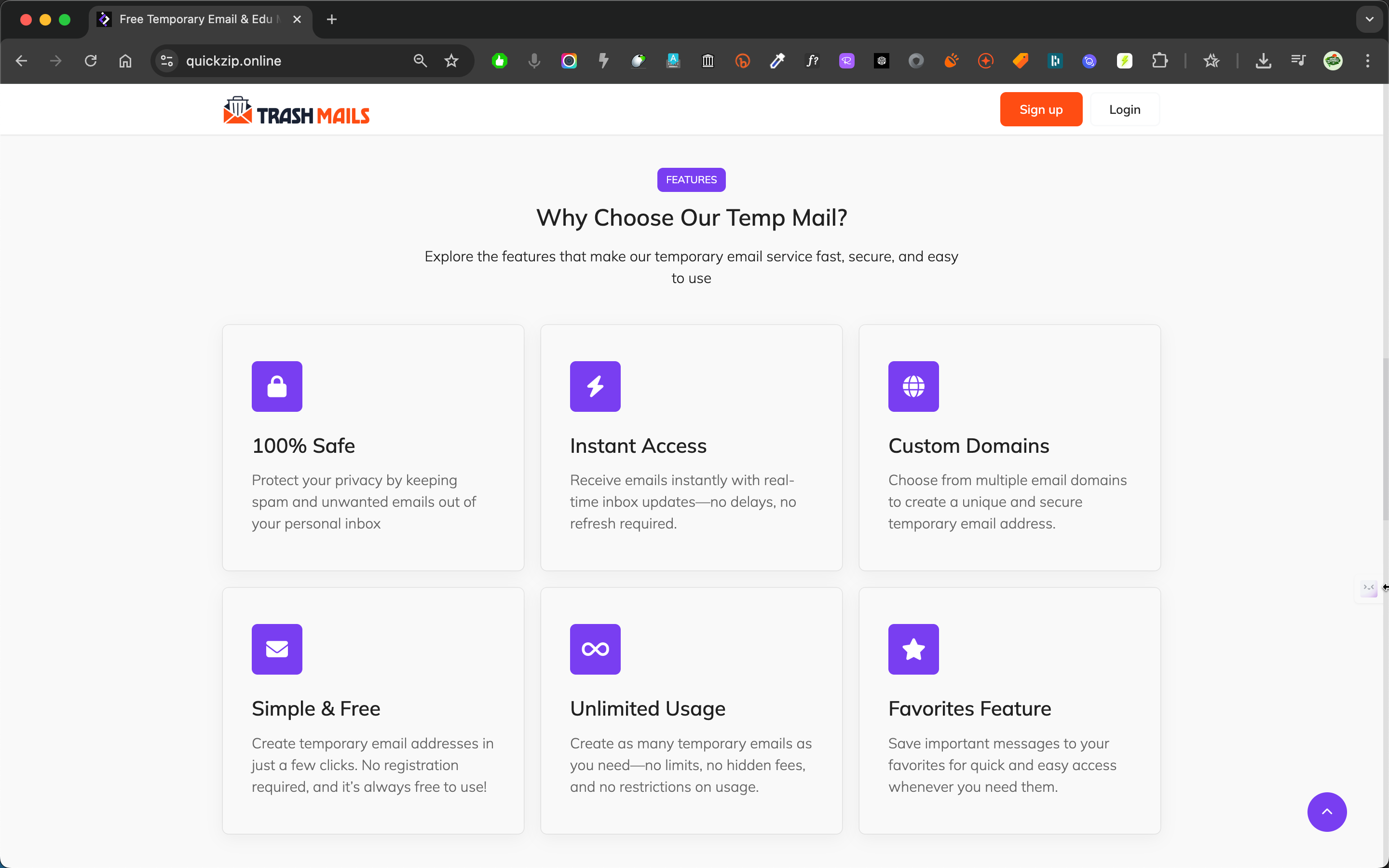 QuickZip: Temporary & Edu Mail Generator gallery image