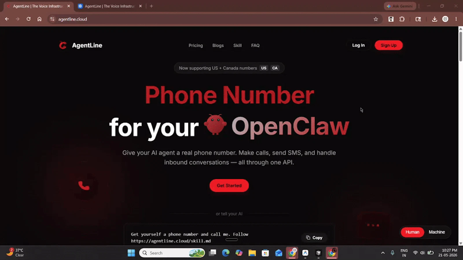 AgentLine screenshot 1 (video preview)