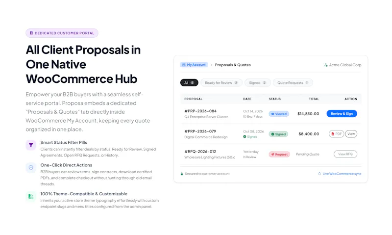 Proposa - B2B WooCommerce Extention screenshot 6