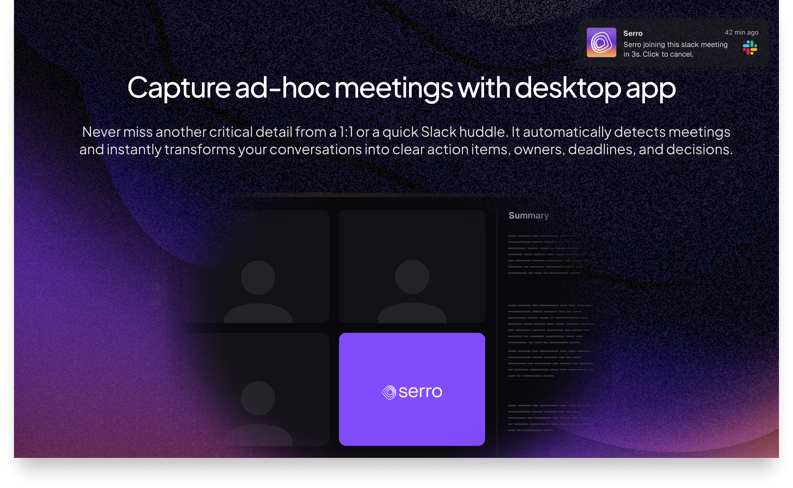 Serro (Early Access) - Screenshot 5 showing product features and functionality
