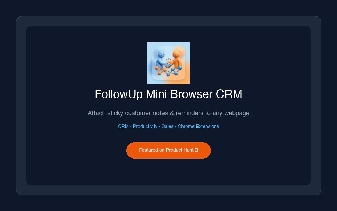 FollowUp Mini Browser CRM gallery image