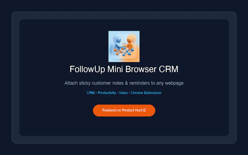 FollowUp Mini Browser CRM screenshot 3