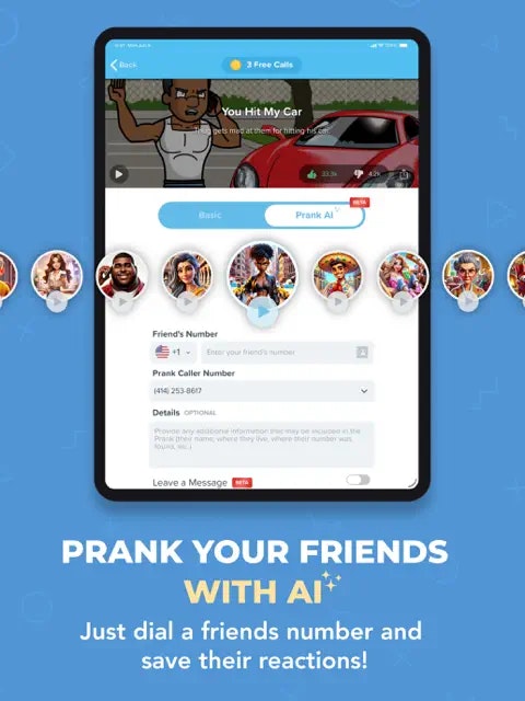 Prank Caller - Screenshot 2 showing product features and functionality