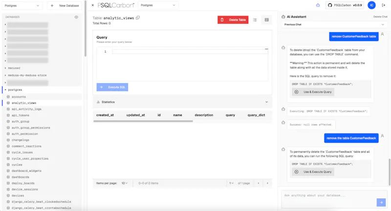 PSQLCarbon screenshot 1