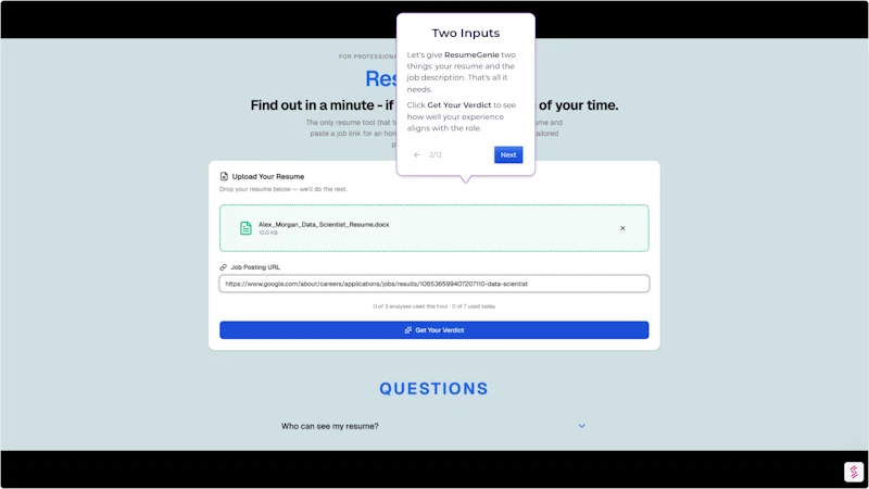 ResumeGenie screenshot 2