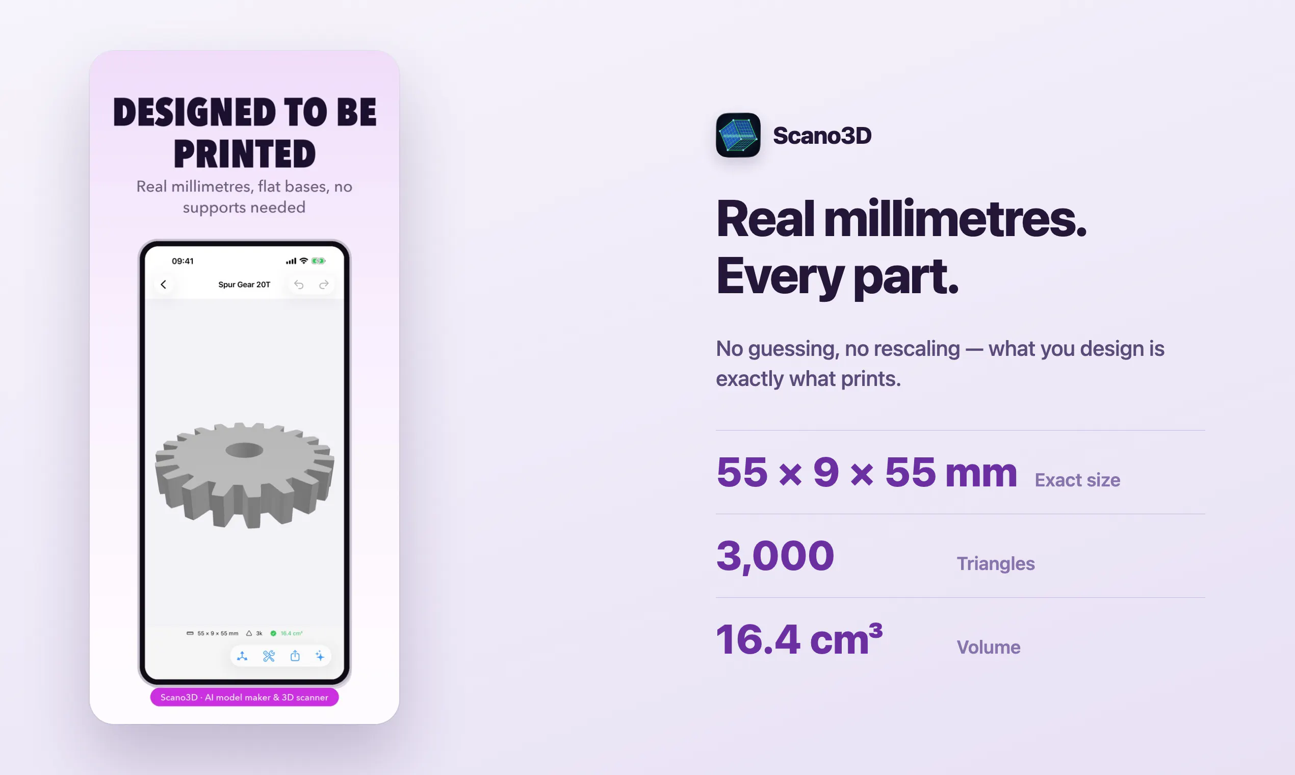 Scan or describe it. Get a 3D print gallery image