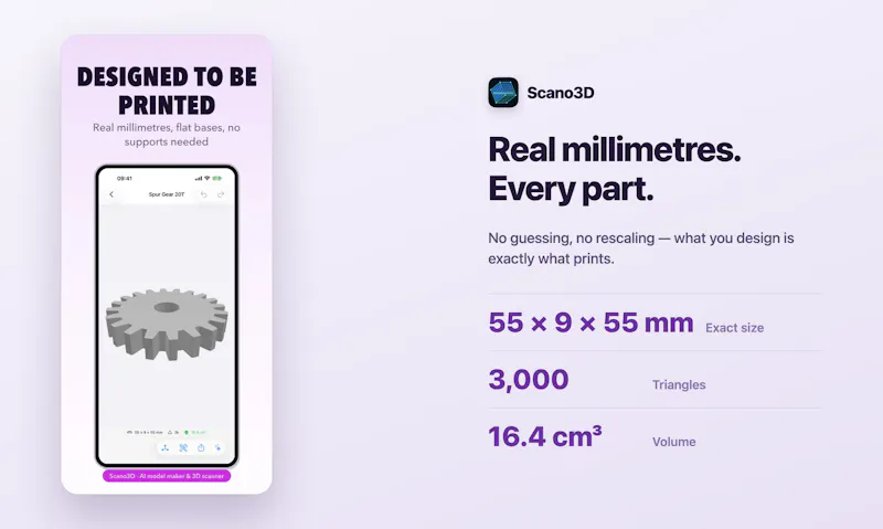 Scan or describe it. Get a 3D print screenshot 3