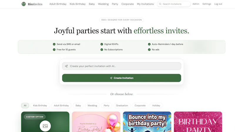 Rizz Invites screenshot 2