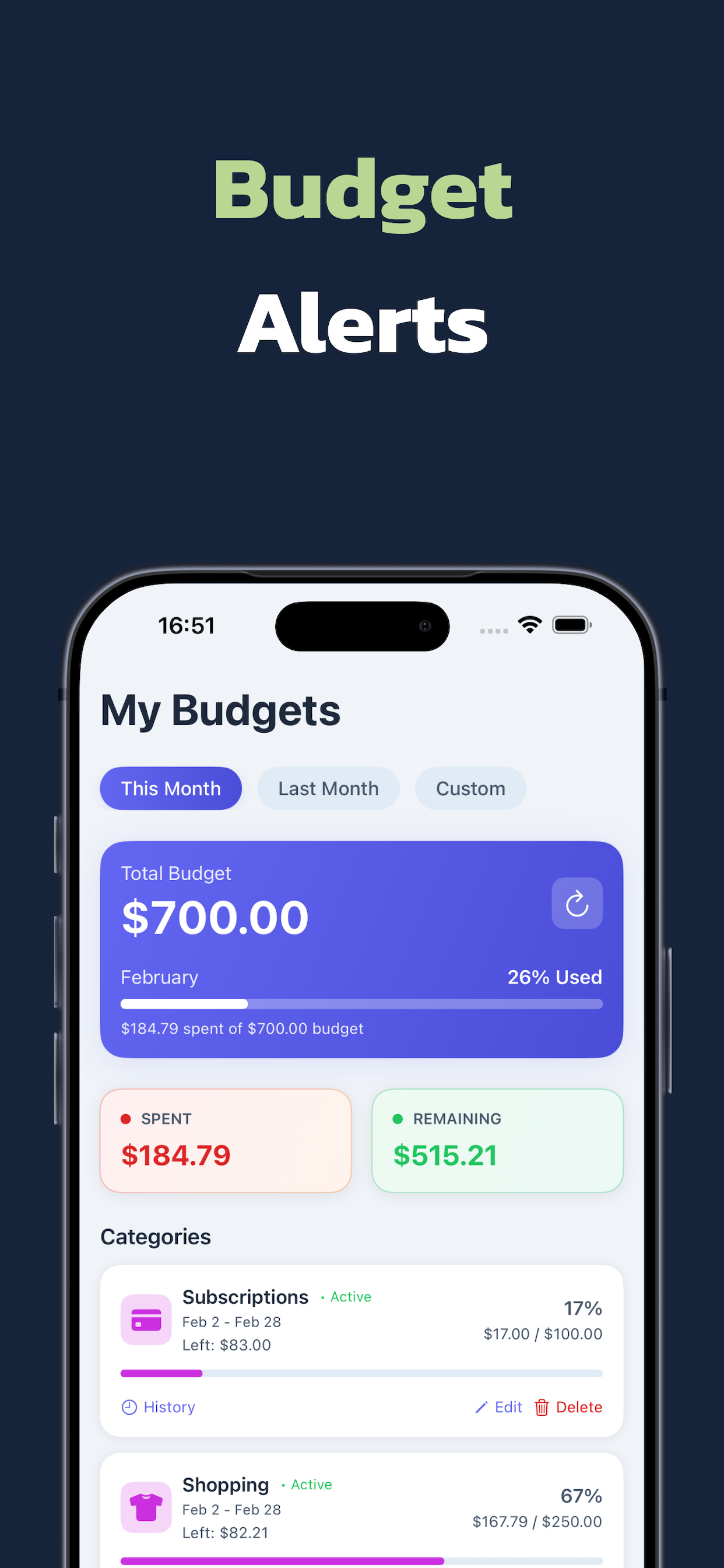 Pocketly — Expense Tracker for iOS gallery image