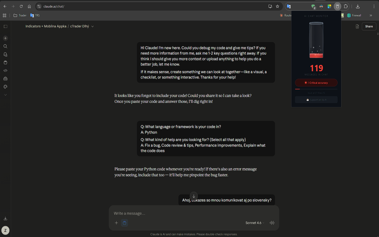 AI Chat Context Monitor gallery image
