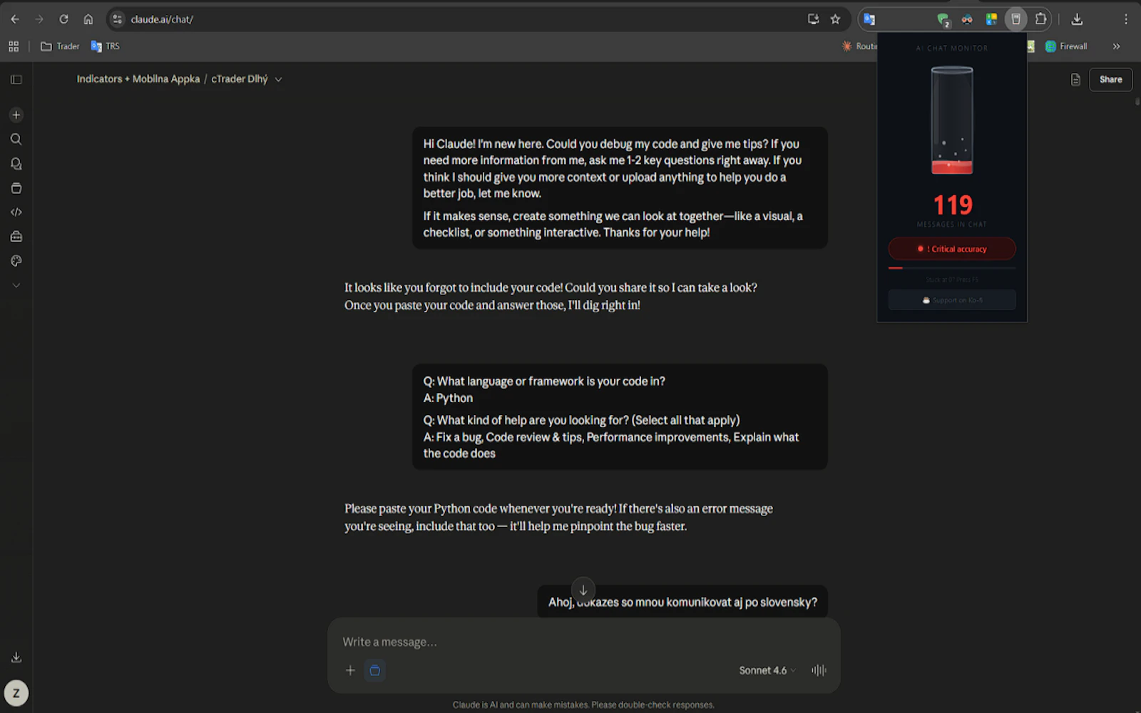 AI Chat Context Monitor screenshot 3