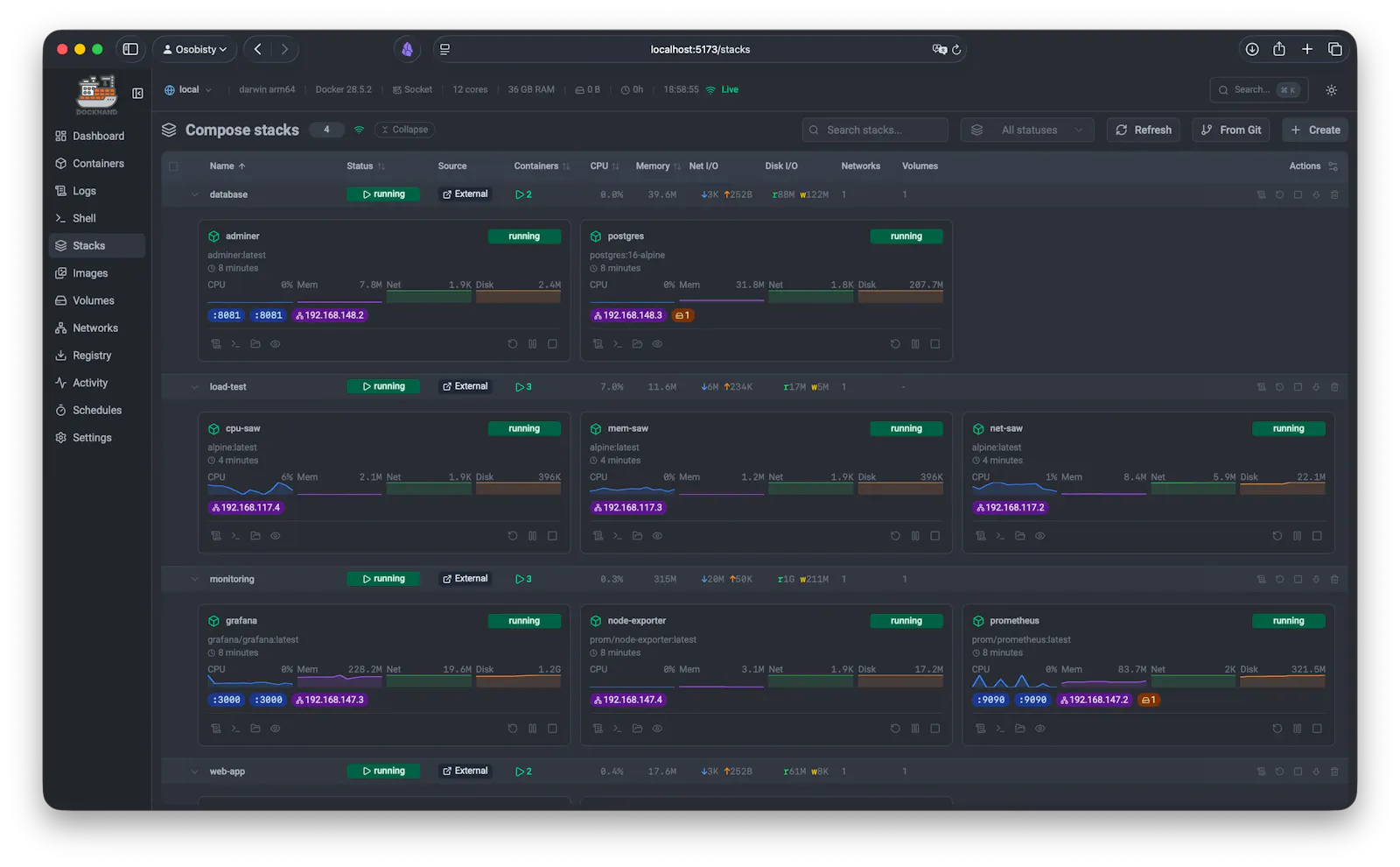 Dockhand screenshot 1
