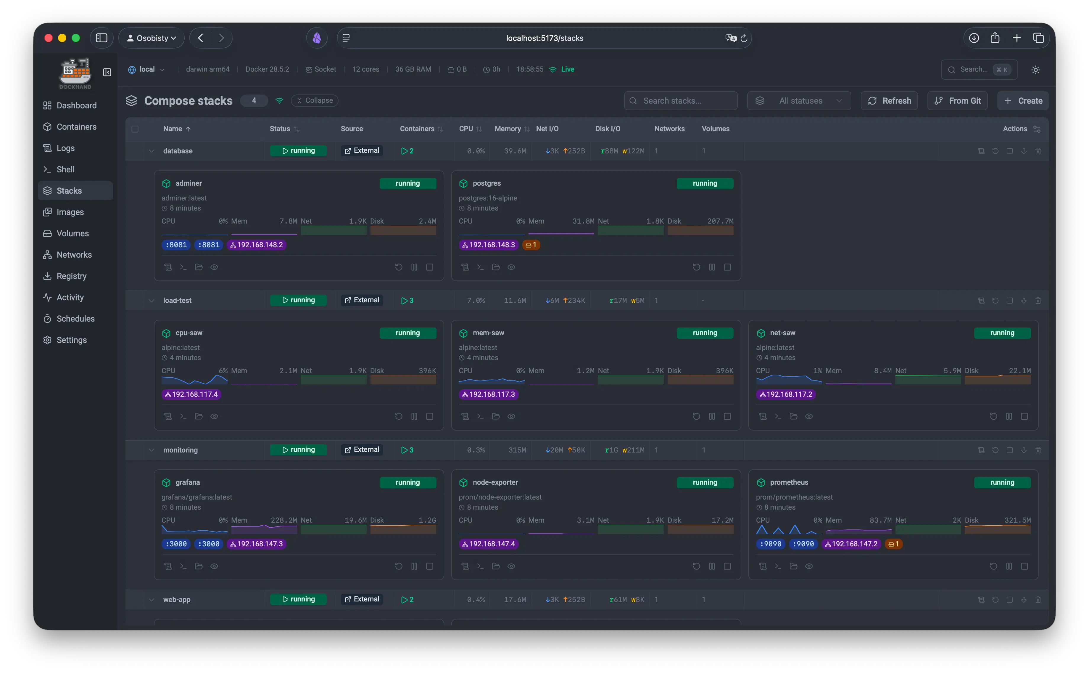 Dockhand screenshot 1