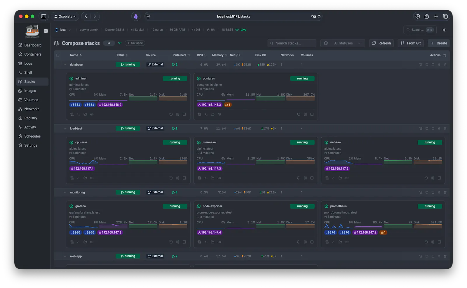 Dockhand screenshot 1