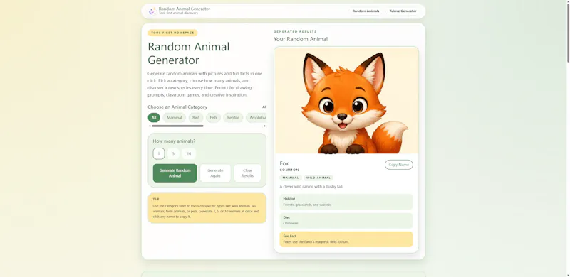 Random Animal Generator screenshot 1