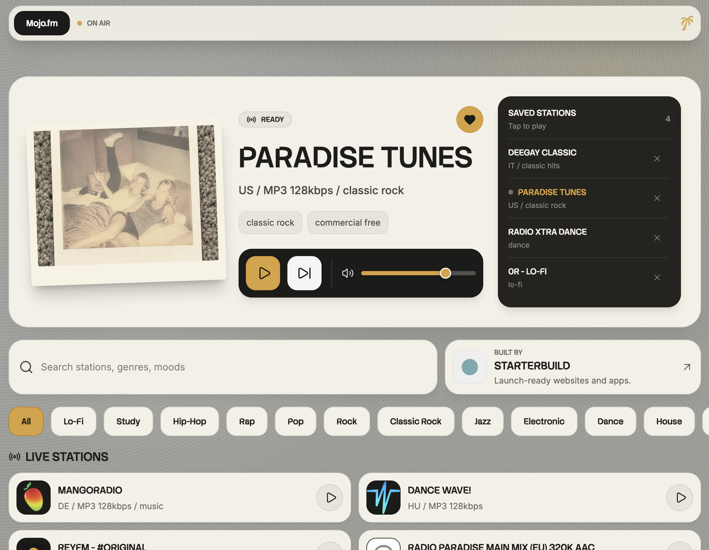 Mojo.fm screenshot 1