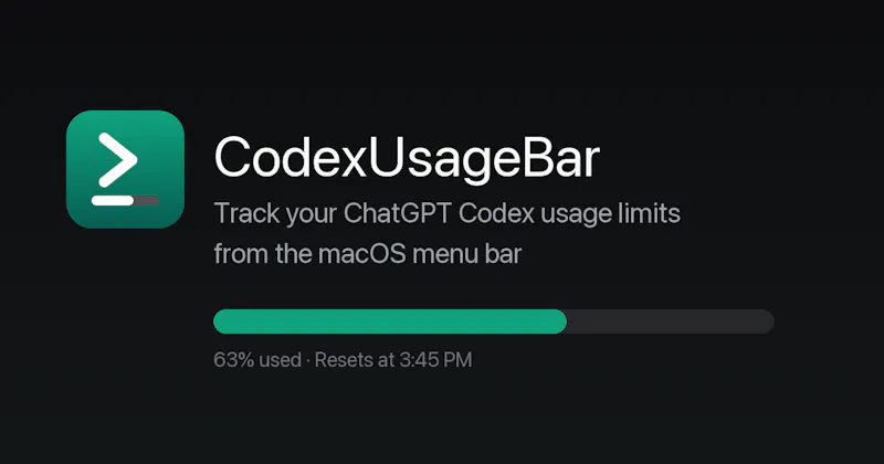 CodexUsageBar screenshot 1