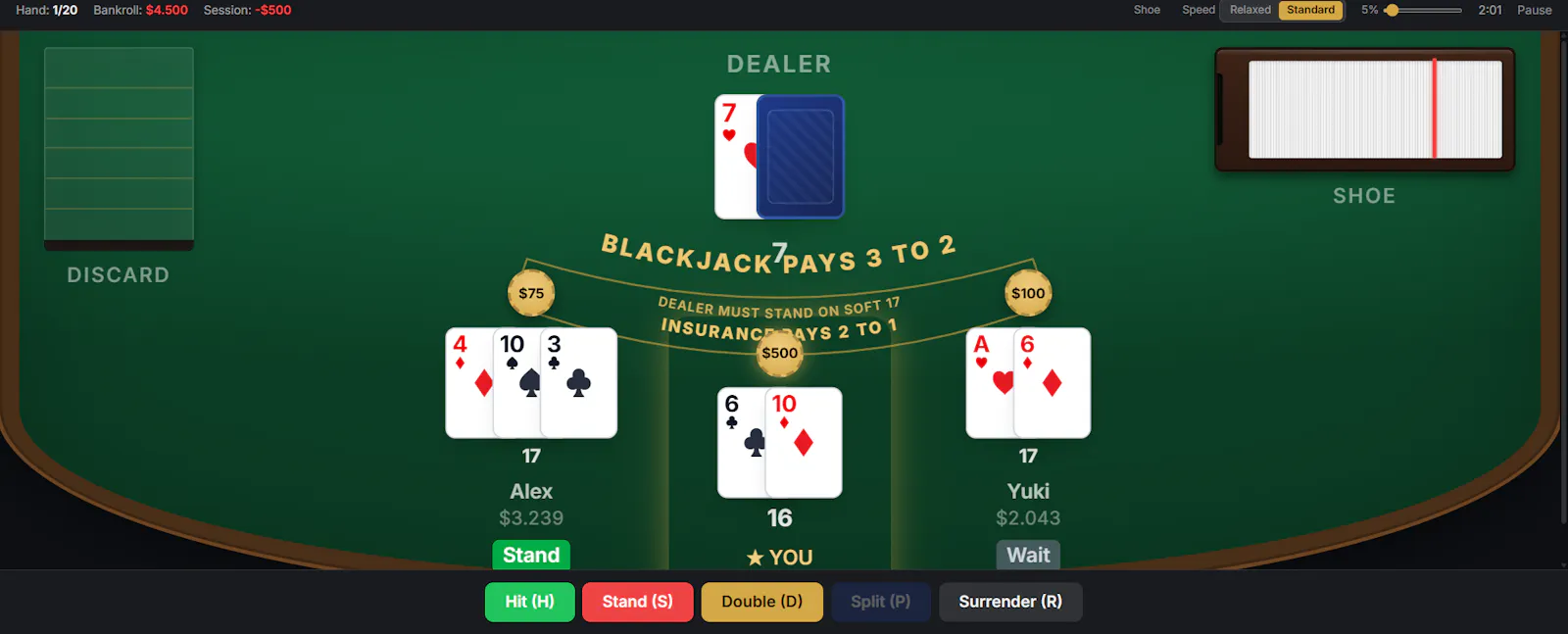 Blackjack Trainer screenshot 4