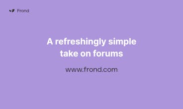 Logo de Frond, représentant une plateforme pour la création, le partage et la monétisation facile de contenu.