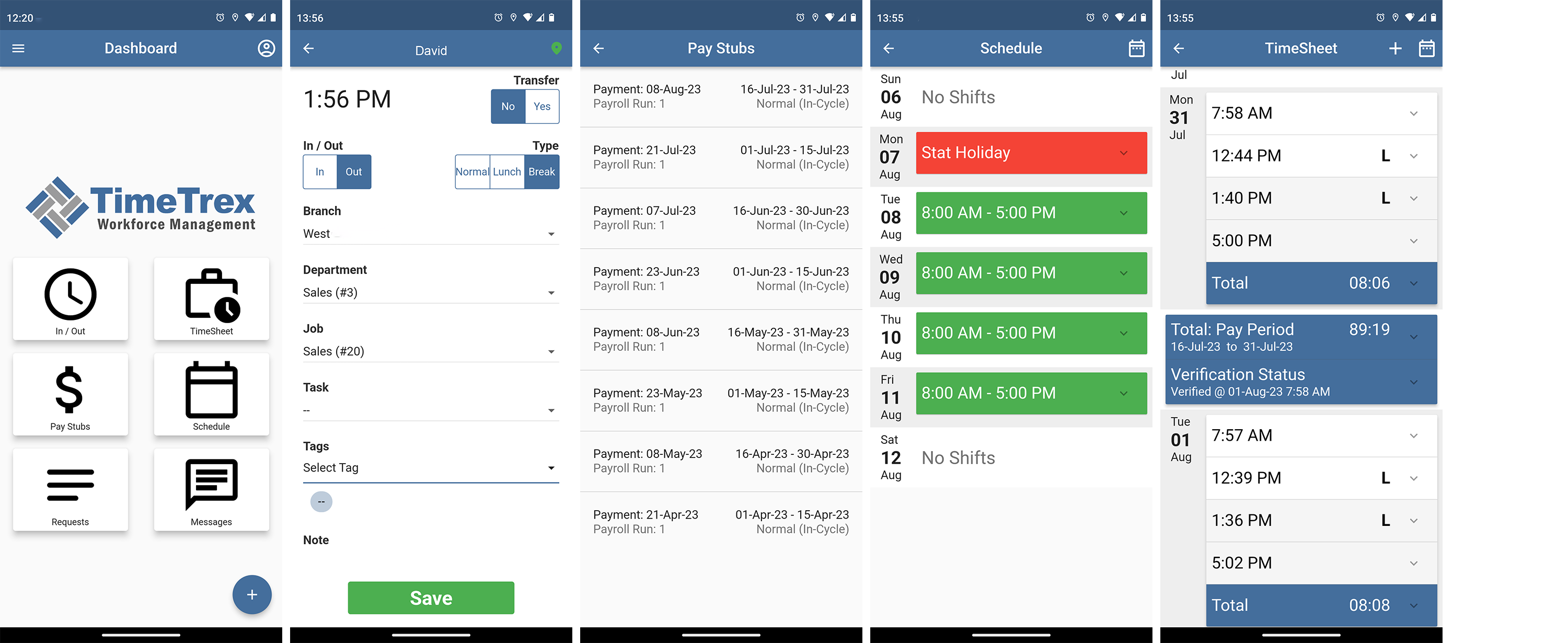 TimeTrex - Screenshot 2 showing product features and functionality