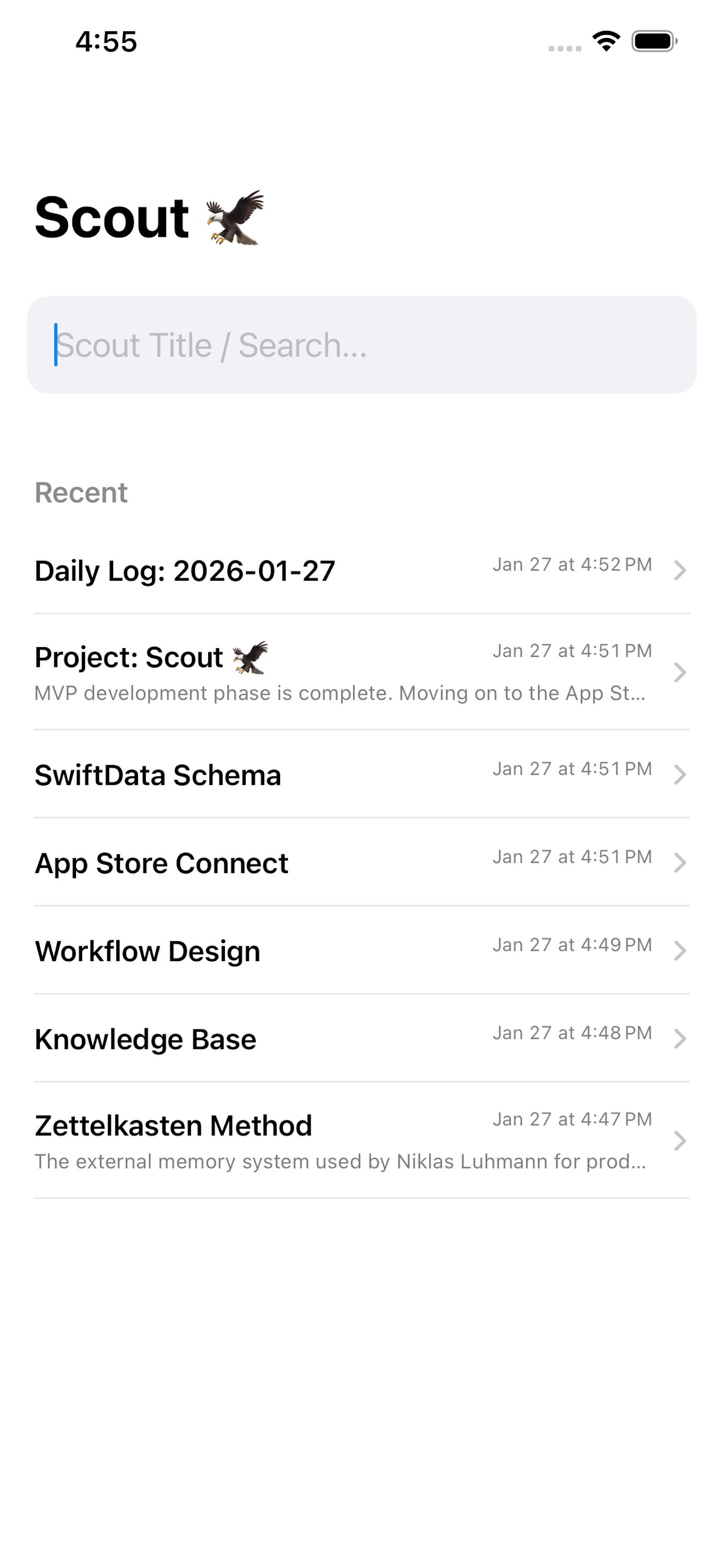 Scout: Zettelkasten Notes screenshot 2