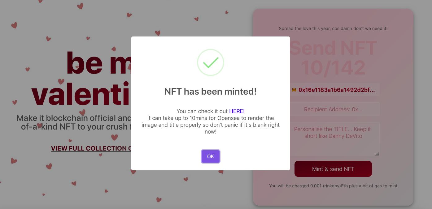 Be My ValentiNFT gallery image