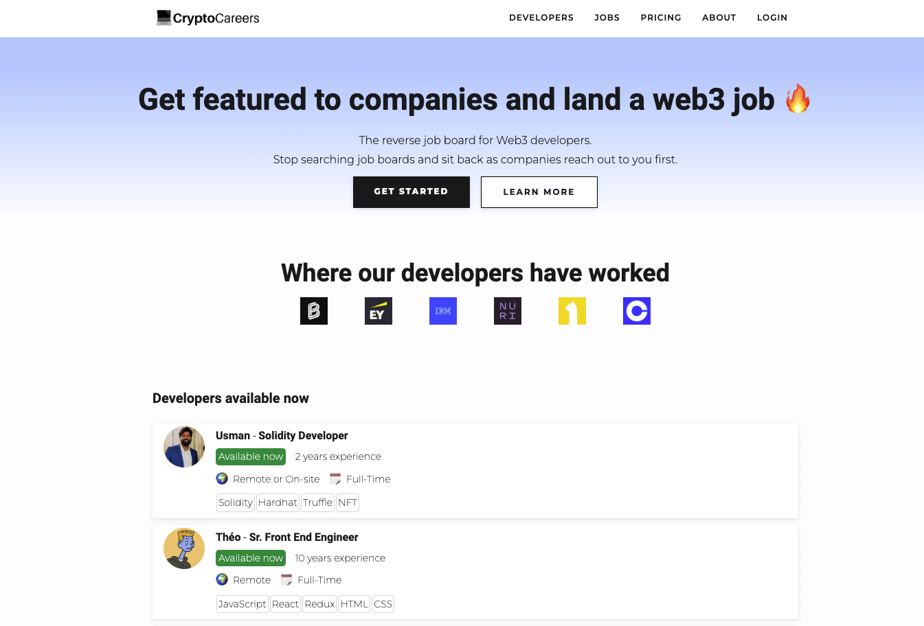 CryptoCareers.dev media 1