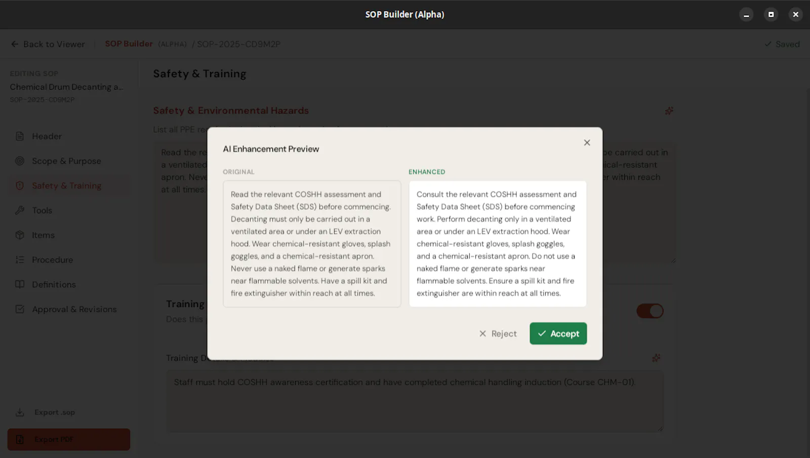 SOP Builder  screenshot 5