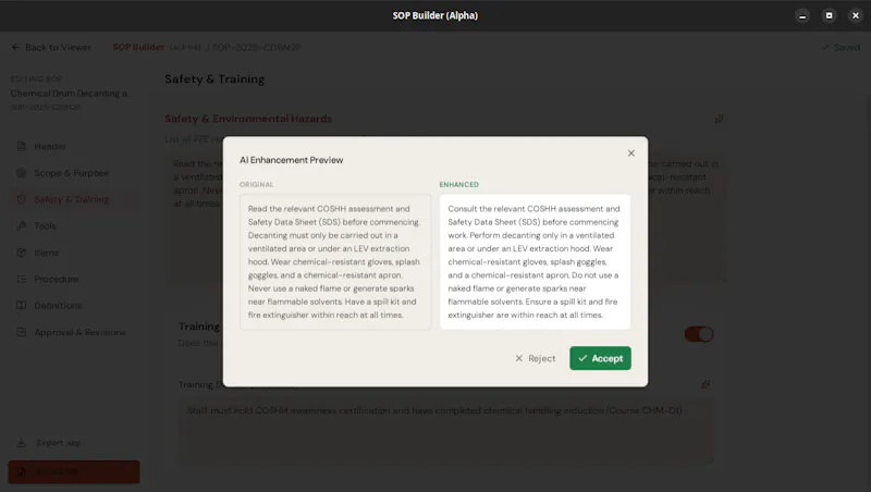 SOP Builder  screenshot 5