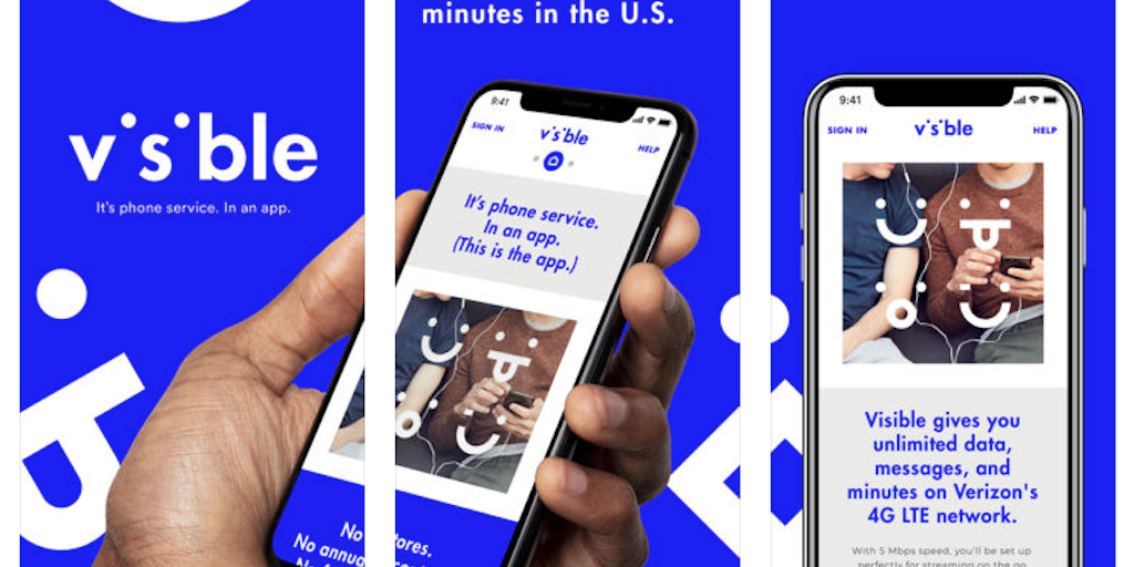 Visible It's phone service In an app Product Hunt