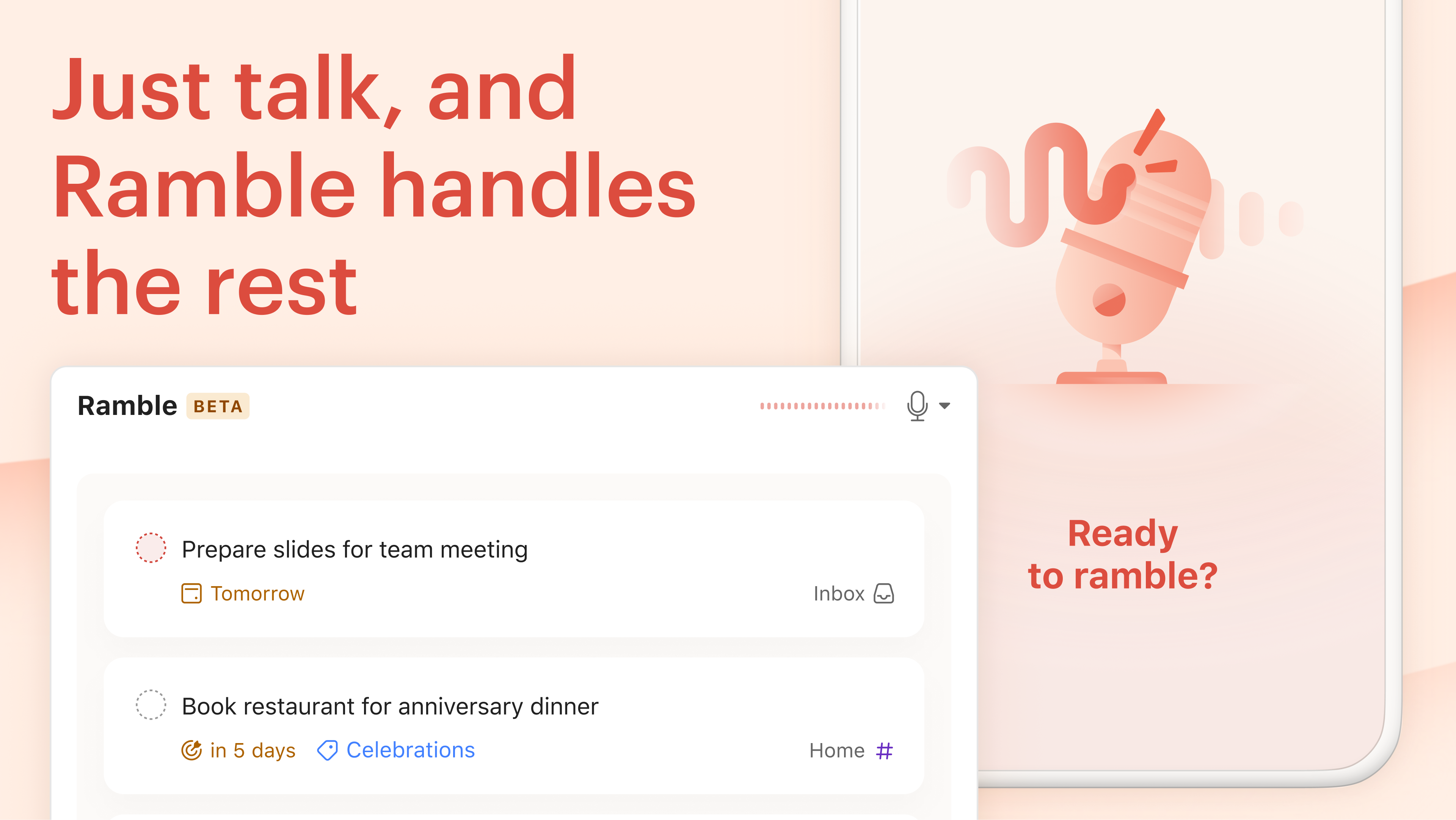 Ramble by Todoist - Screenshot 3 showing product features and functionality