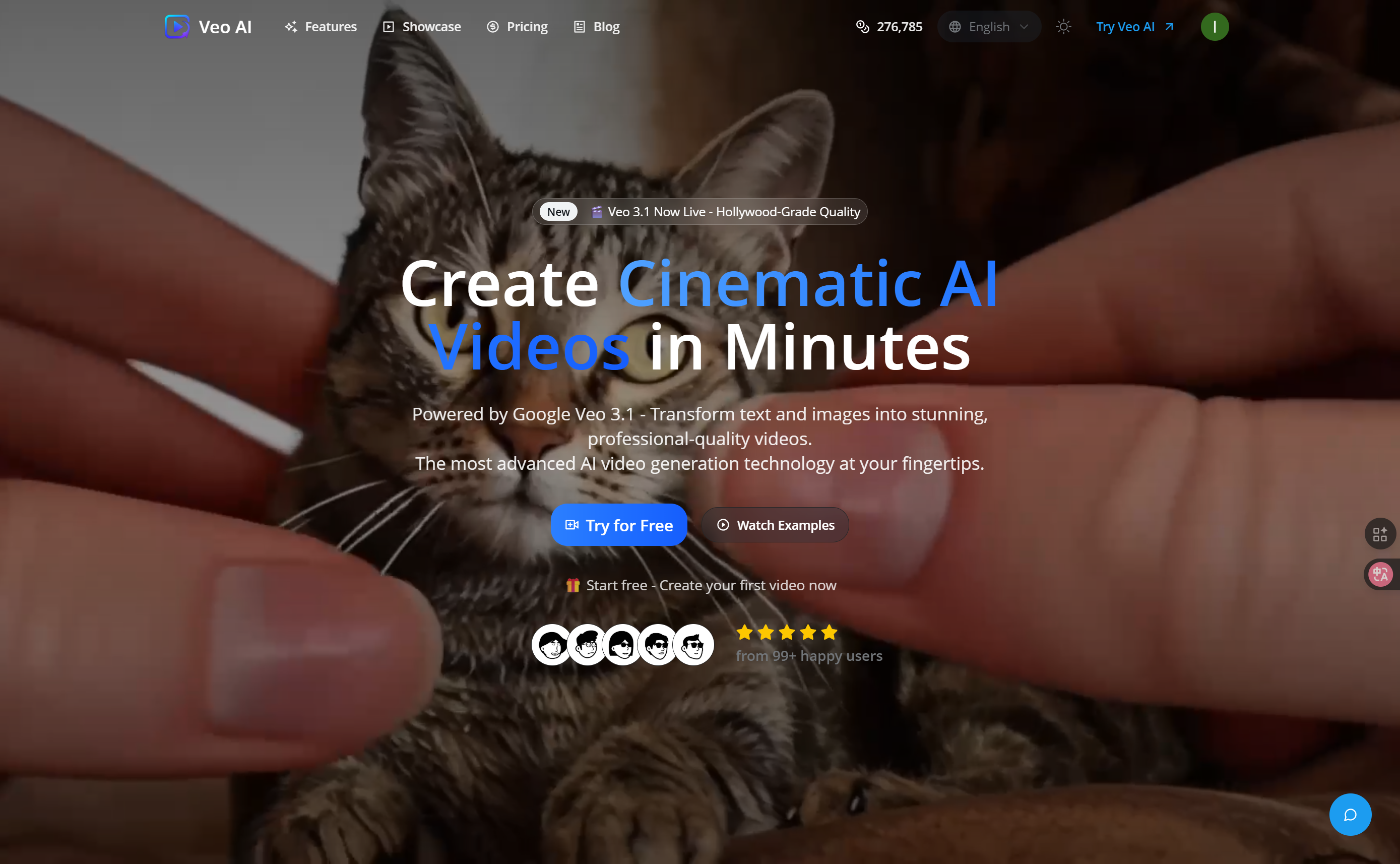 Veo AI – Veo 3.1 Video Generator - Main screenshot showing features and interface