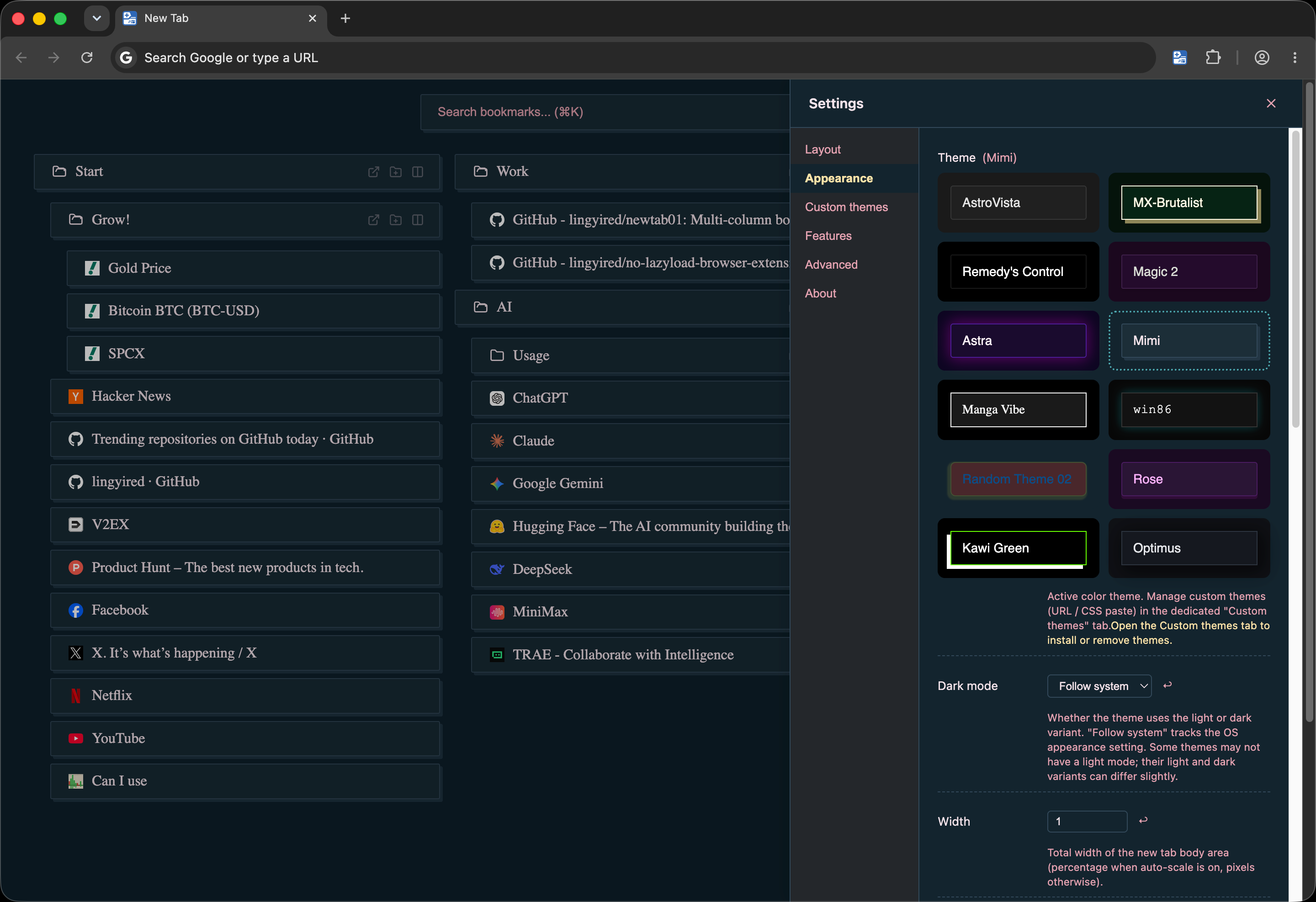 newtab01: Bookmark-driven chrome newtab gallery image