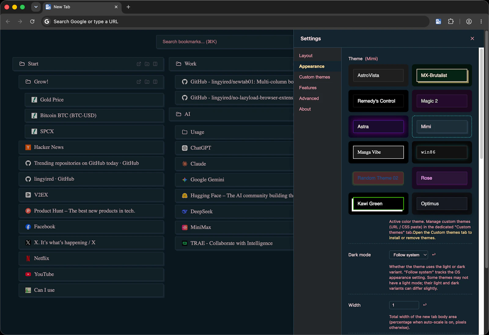 newtab01: Bookmark-driven chrome newtab screenshot 4