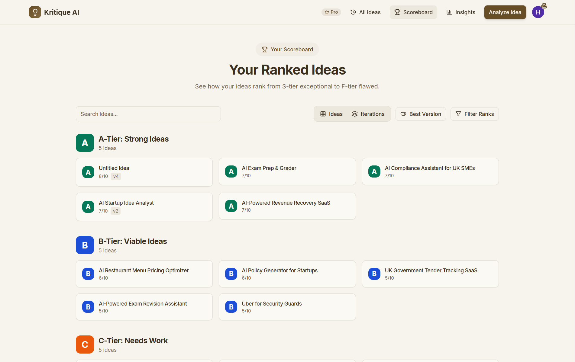 Kritique AI - Screenshot 5 showing product features and functionality