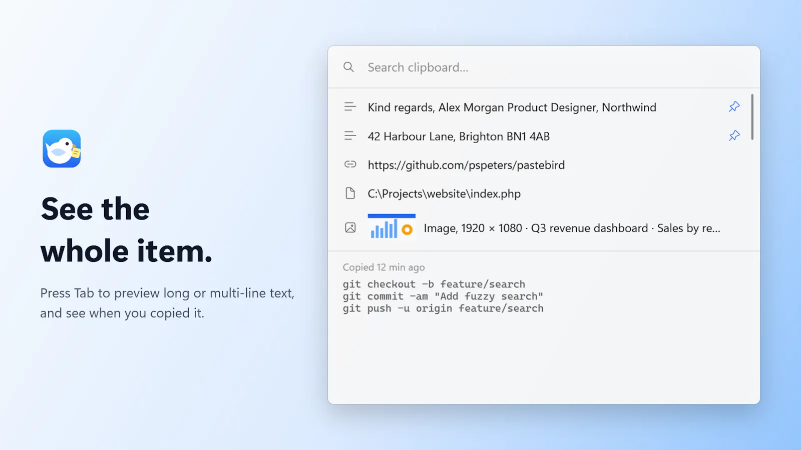 Pastebird screenshot 3