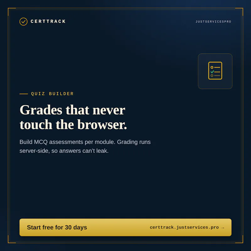 CertTrack  screenshot 1