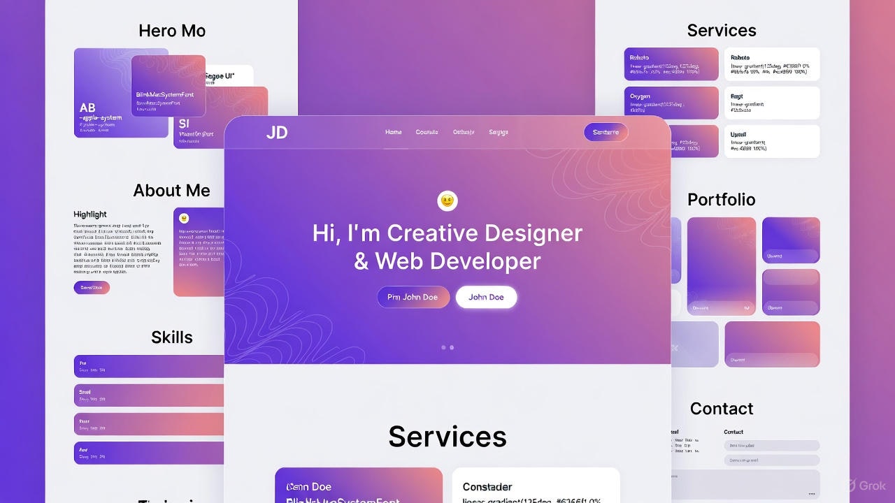 Modern Portfolio Website templates - Screenshot 2 preview