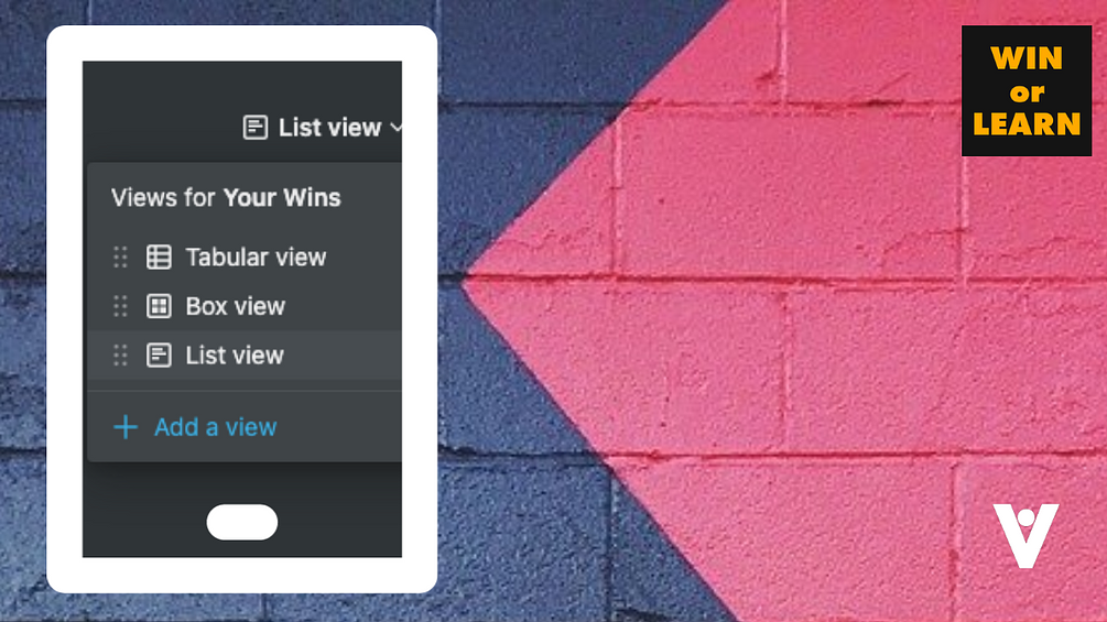 Win or Learn • A Notion template gallery image