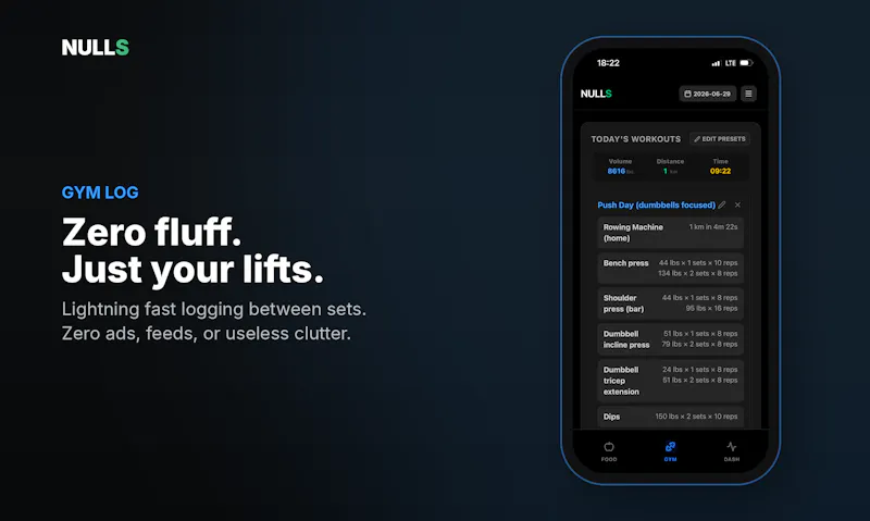 Nulls Tracker - AI Bulking & Macro Log screenshot 2