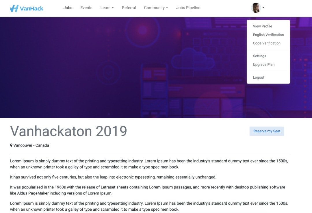 Vanhackathon - UI Refresh gallery image